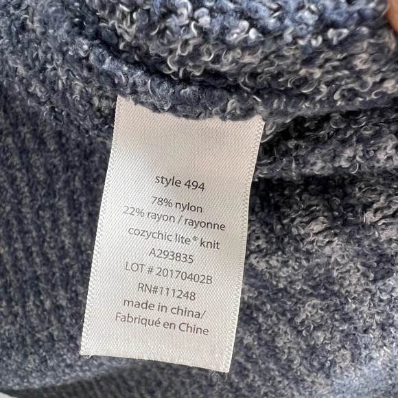 Barefoot Dreams Cozy Chic Lite - Heathered Navy Sweater - Large - Picture 4 of 6